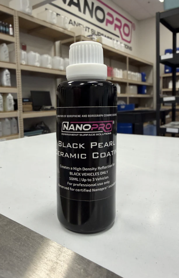 NanoPro Black Pearl ceramic coating for black vehicles