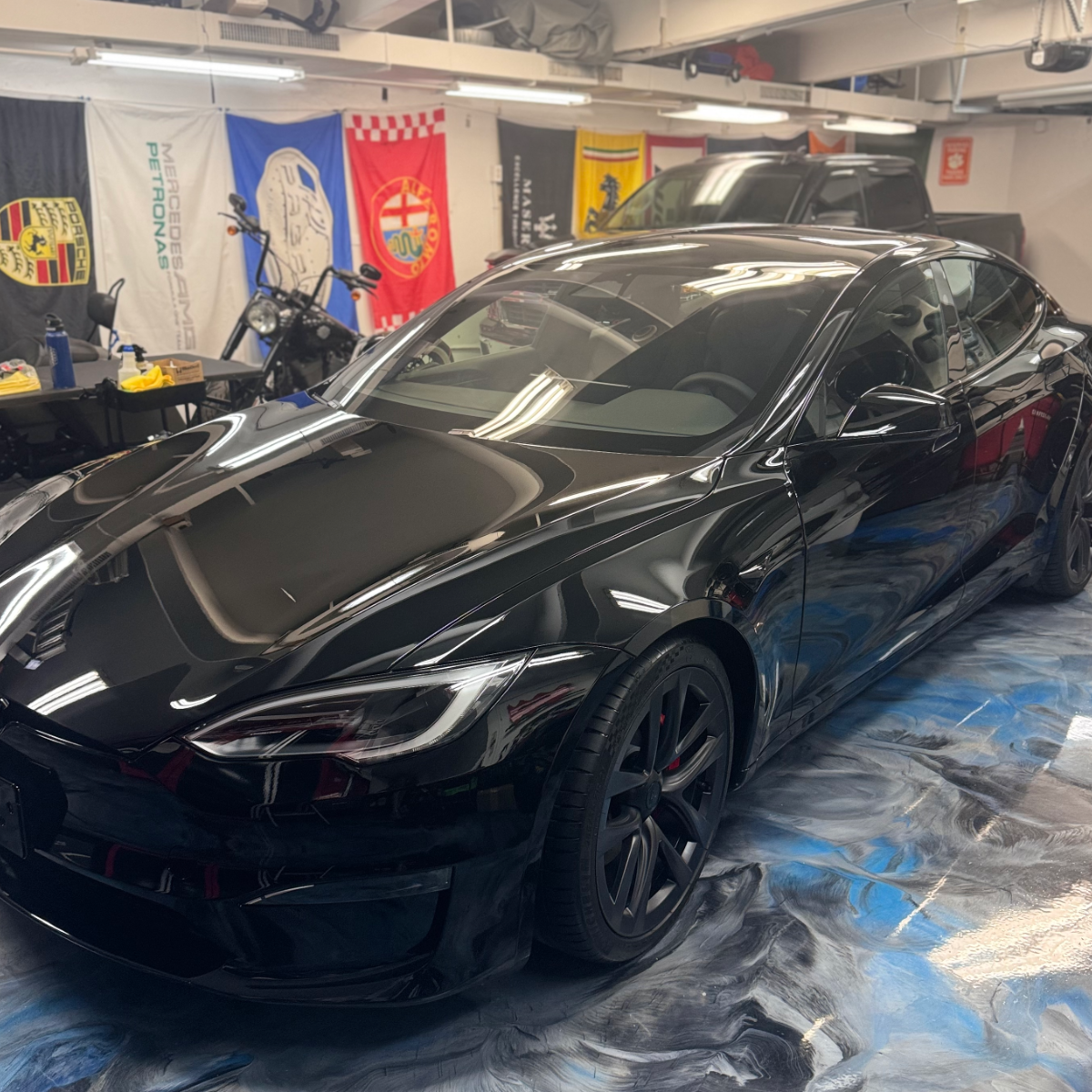 Tesla with Liquid PPF coating in SPP studio